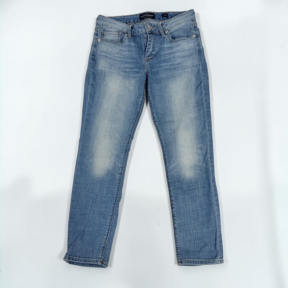Lucky Brand Lolita Crop Jeans Womens 4/27 Medium Wash Straight Leg Denim